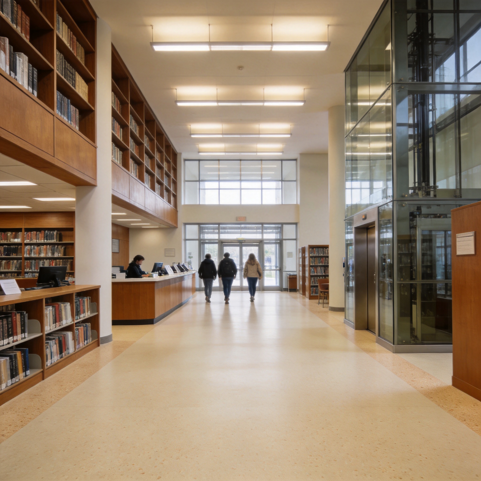 秋色系列 × 大学图书馆 铺装效果图